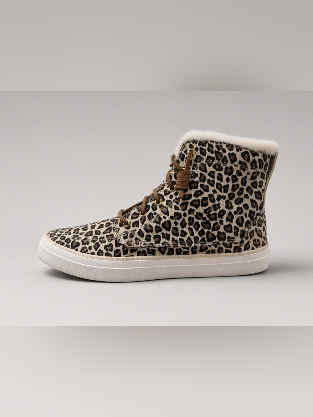 Sperry Leopard Faux Fur High Top Sneaker Women’s 8.5M STS85922